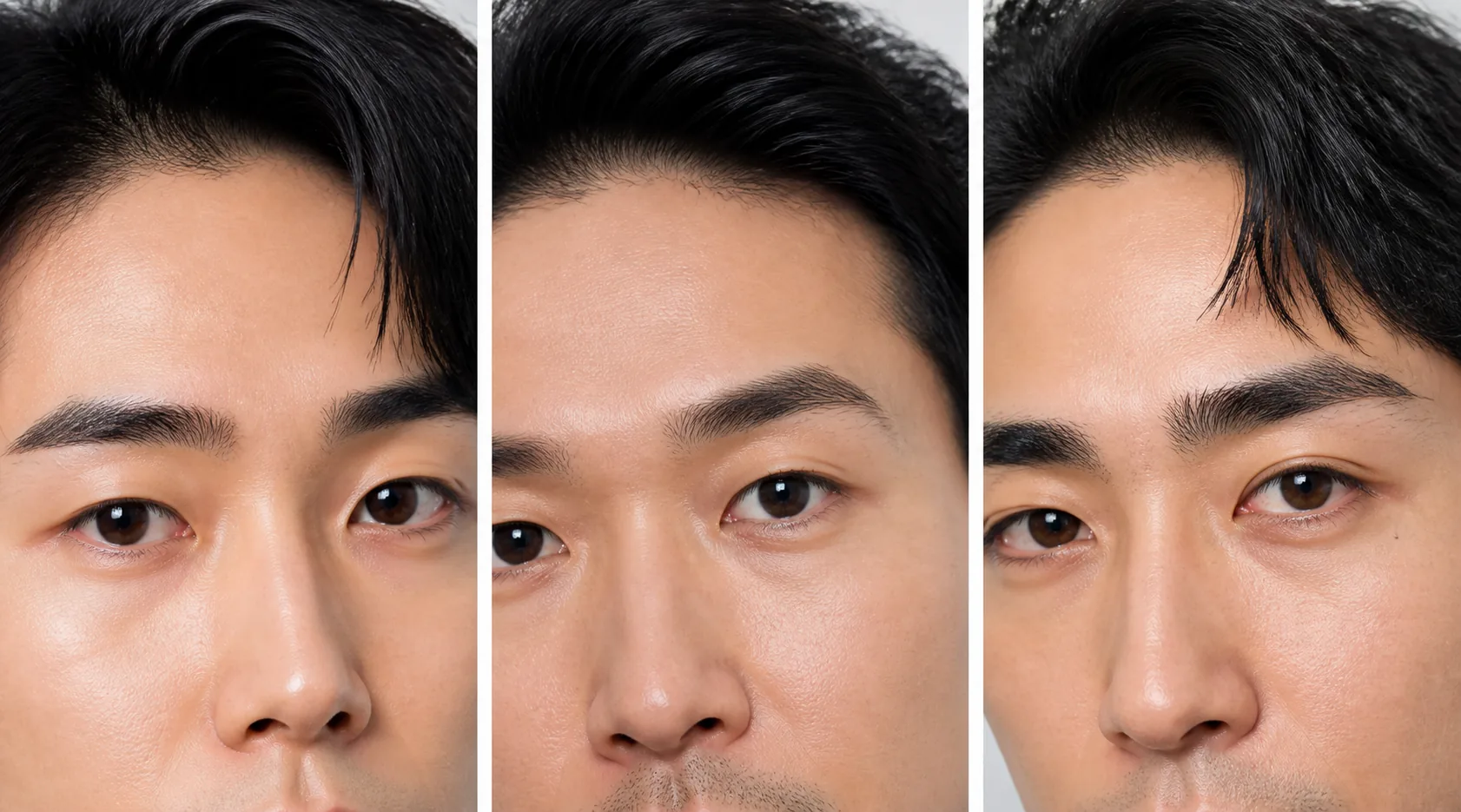 3種類の男性眉デザイン